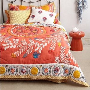 Anthropolgie Zocalo Quilt and Shams